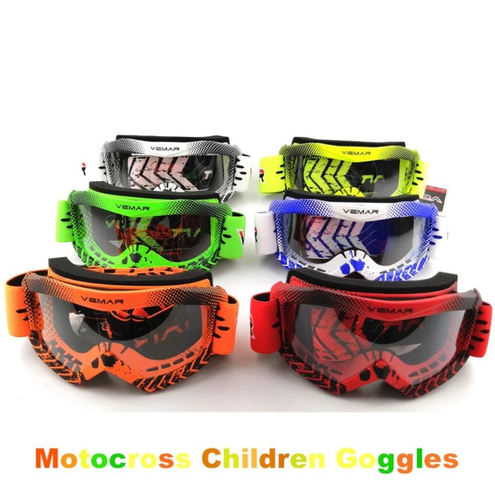 Vemar Offroad Motorradbrille Kinder Winddicht Motorradbrille Staubdicht Motocross Rennen MX MTB HD Moto Brille Kinder