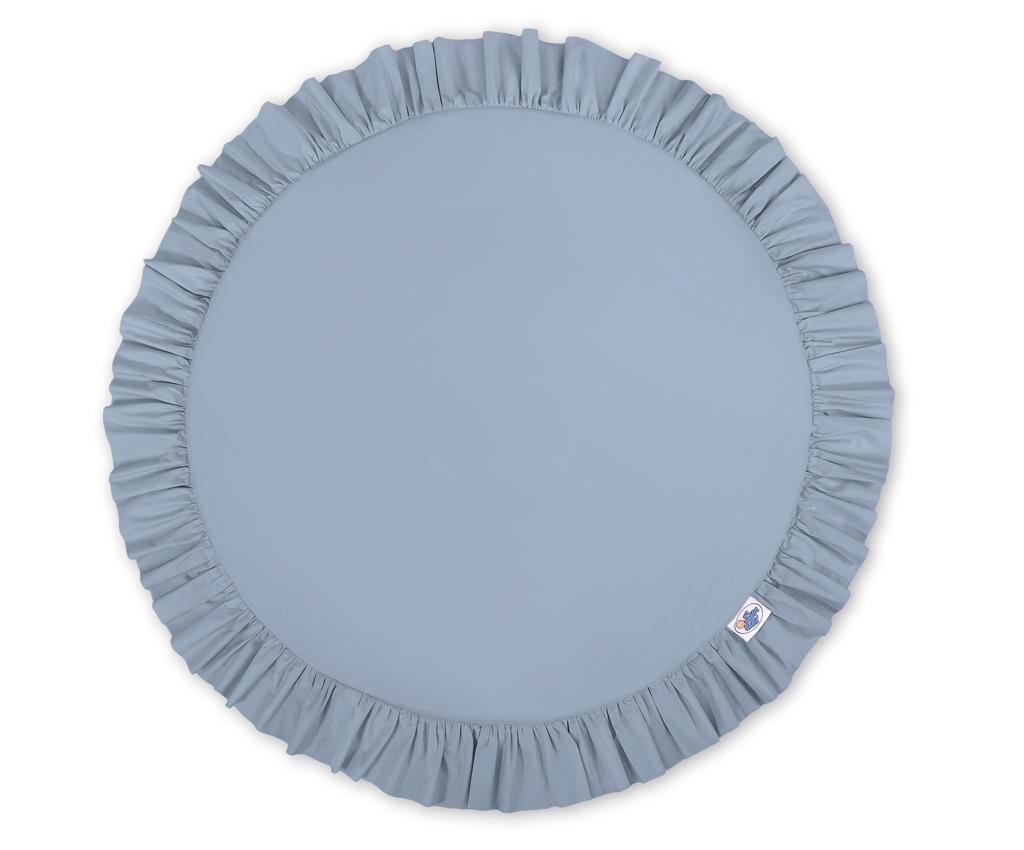 Play mat with ruffles - dirty blue