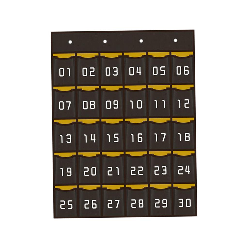 Classroom Pocket Chart Numbered Hanging Organizer for Closet Home Bedroom