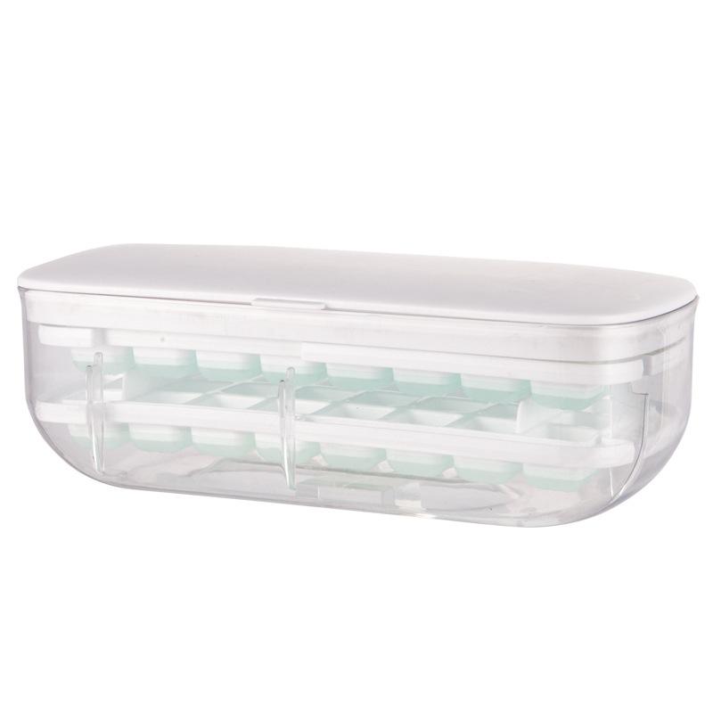 Ice Cube Mold Food Grade with Lid Press Ice Grid Artifact Household Homemade Ice Cube Storage Box Frozen Ice Cubes