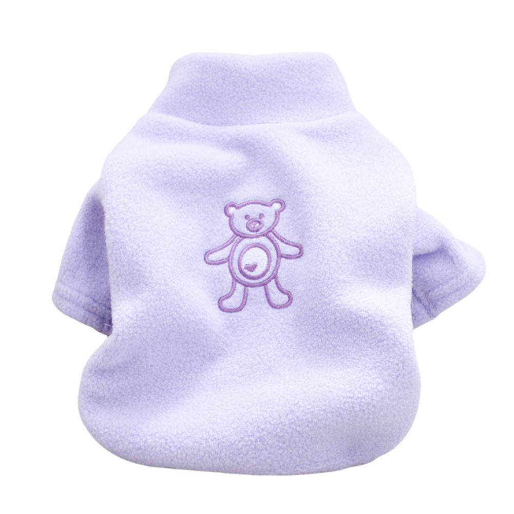 

Мультяшный медведь, собака, свитер, мягкий флис, щенок, свитер, куртка, пуловер, зимняя одежда для собак, кот, плюшевый чихуахуа, йоркширский терьер S фиолетовый