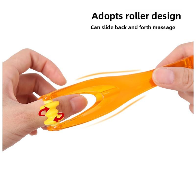 Finger Massager Orange Mini Multifunctional Finger Massage Roller Fat Push Slim Hand Slimmer