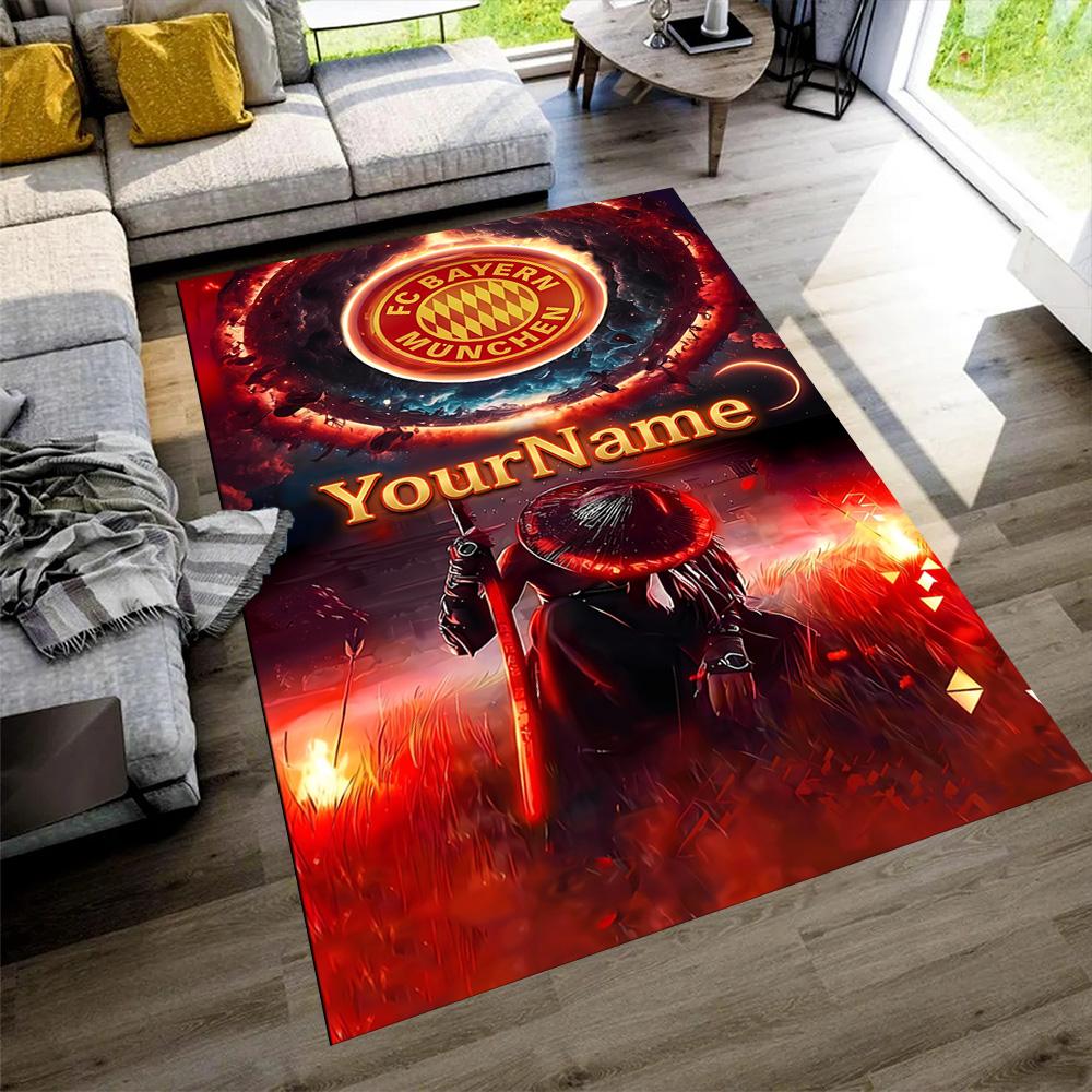 Bayern Munich Customized Name Area Rug Suitable for Decorate room Dining Room Living Rooms Entryway Antislip Carpet Anime Office Decor Spiritual Gift