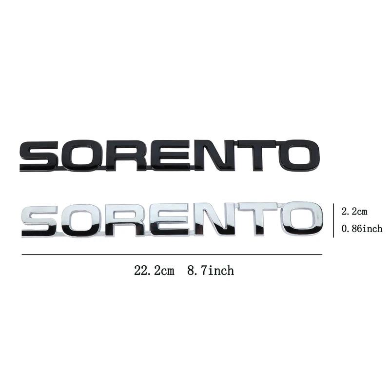 AAAGS1 3D ABS CERATO SORENTO Letter Badge Car Tail Emblem Rear Trunk Decor Sticker for Kia Sportage Rio Soul Picanto Optima Ceed Forte