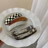 Korean Spring Summer Chic Hair Clip Spring Clip for Girl French Style Glossy Elliptical Arc Retro Trendy Large Hairpin Headwear