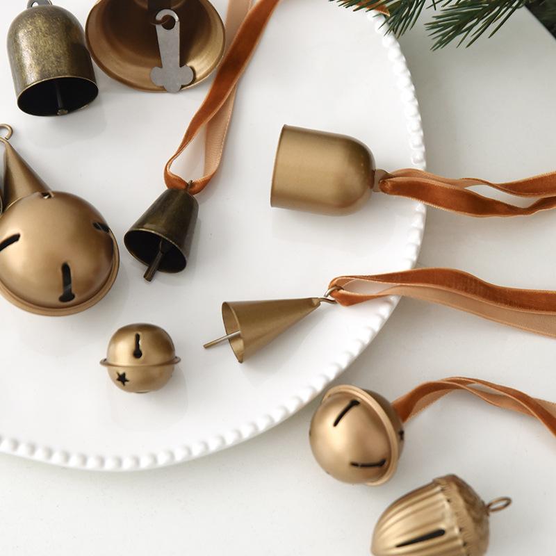 Retro Bronze Eichelstern Eisen Glocke Anhänger - Weihnachtsbaum Dekoration