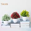 TDStore Artificial Flowers Realistic Simulated Plastic Artificial Potted Flower for Home Decor