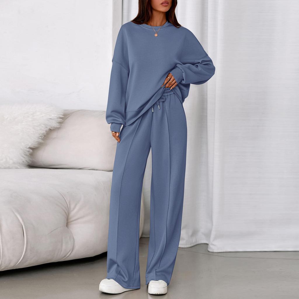 Two Piece Sets For Women Casual Loose Long Sleeve Shirts And High Waisted Drawstring Shorts Tracksuit Fall Outfits