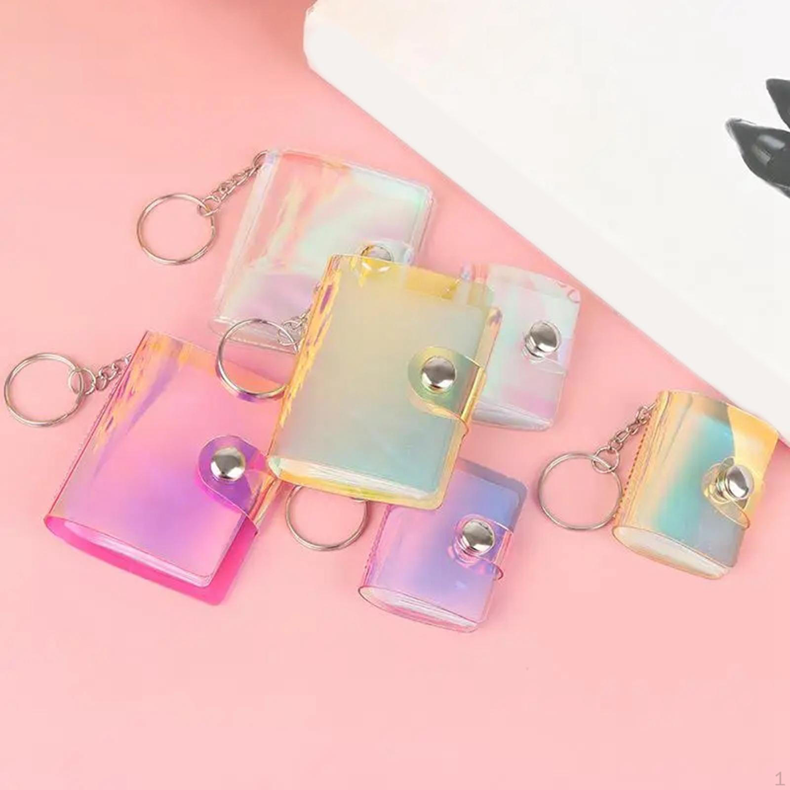 

6шт мини-фотоальбом брелок для фотокарточек легкий 1 дюйм 2 дюйма