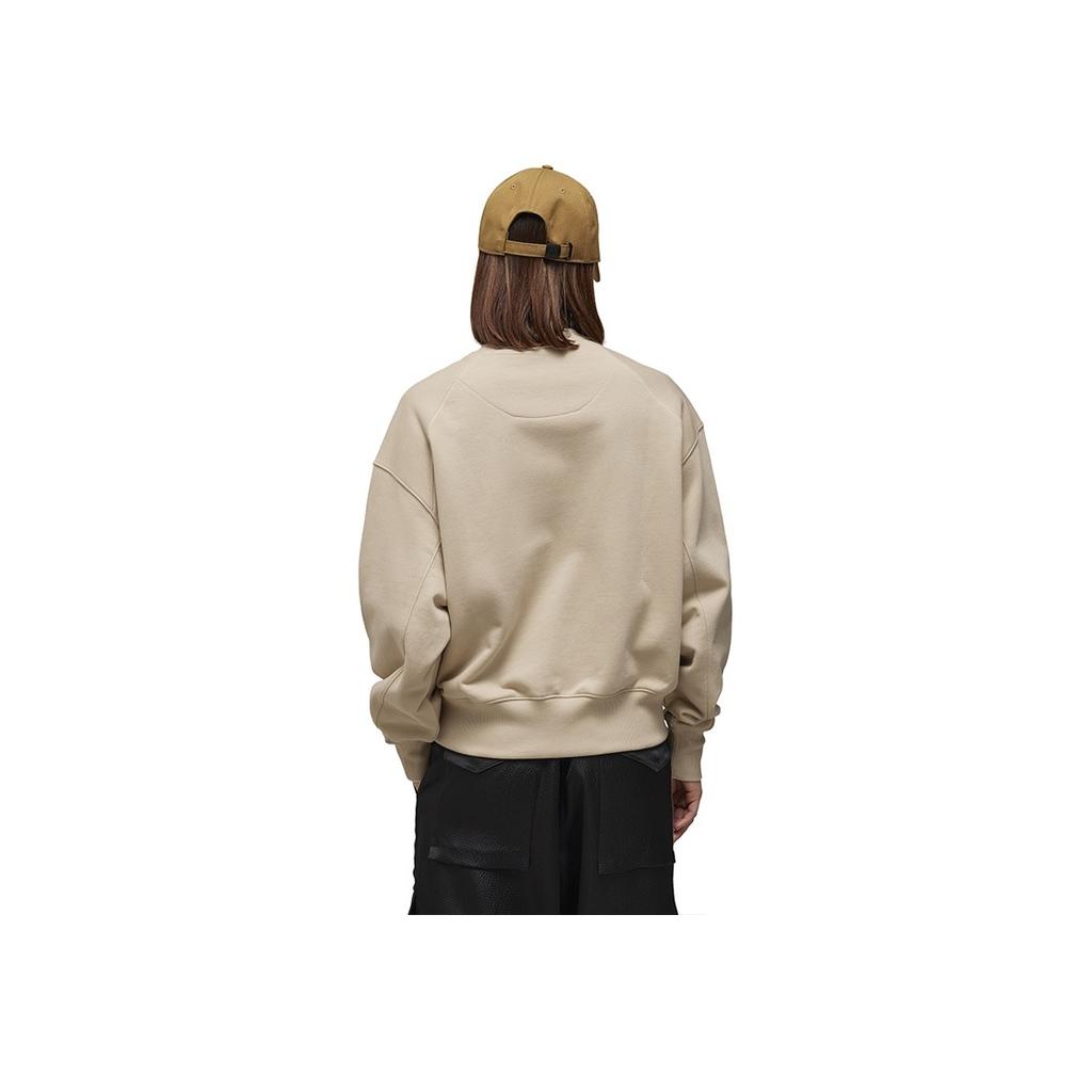 Y-3 Ft Crew Sweat Solid Color Long Sleeve Round Neck Casual Sweatshirt Women sweatshirt Khaki 50-IV5569