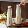 470ML Glass Oil Dispenser Light Proof Glass Visible Window Kitchen Oil Condiment Bottle Automatic Open Close with Scale