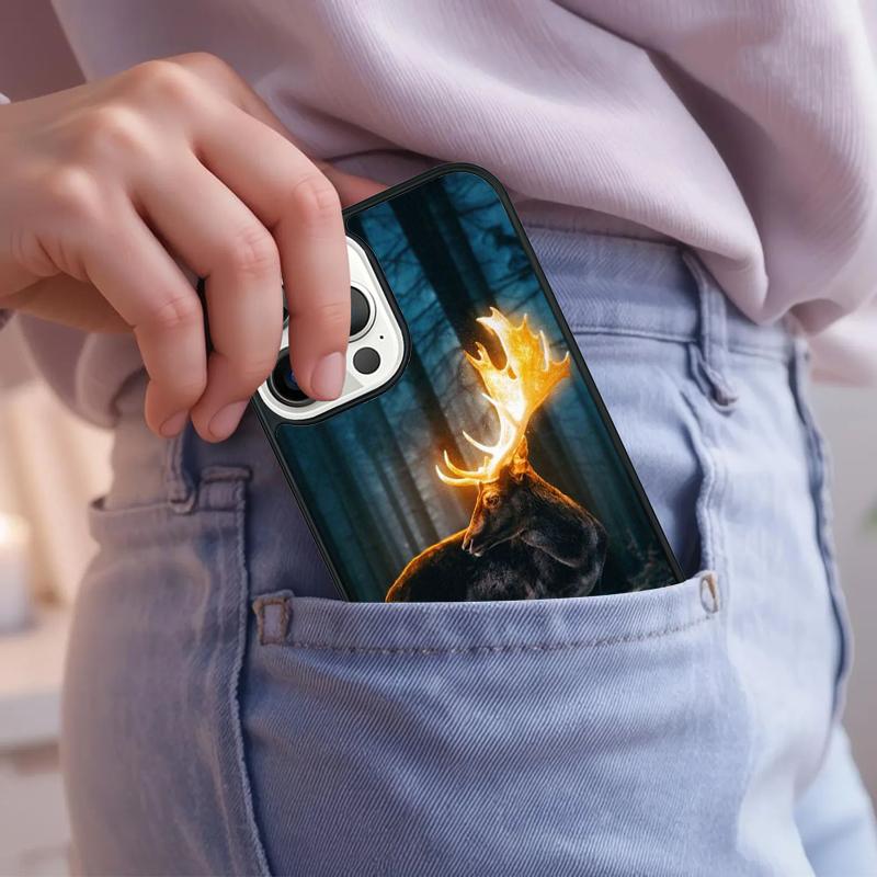 Deer Soft Phone Case For iPhone 17 Air 15 16e 14 13 Pro Max Coque 12 11 Pro Max PLUS cover