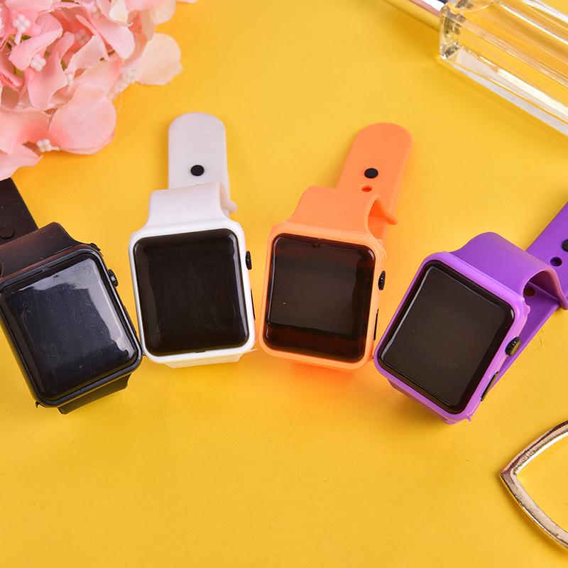 Square Silicone Digital Watch Red Led Watches Metal Wristwatch Sport Clock Hours