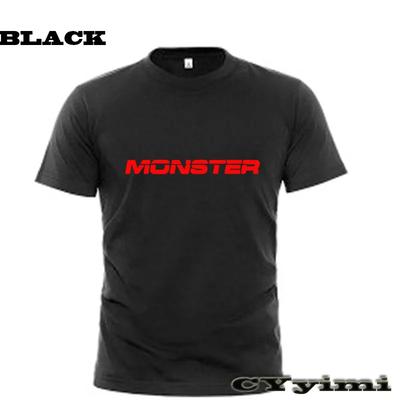 Unisex Roter Buchstabenmonster Grafik T-Shirt Baumwolle Kurzarm Rundhals T-Shirt Rennmotorrad Streetwear Lässige Oberteile