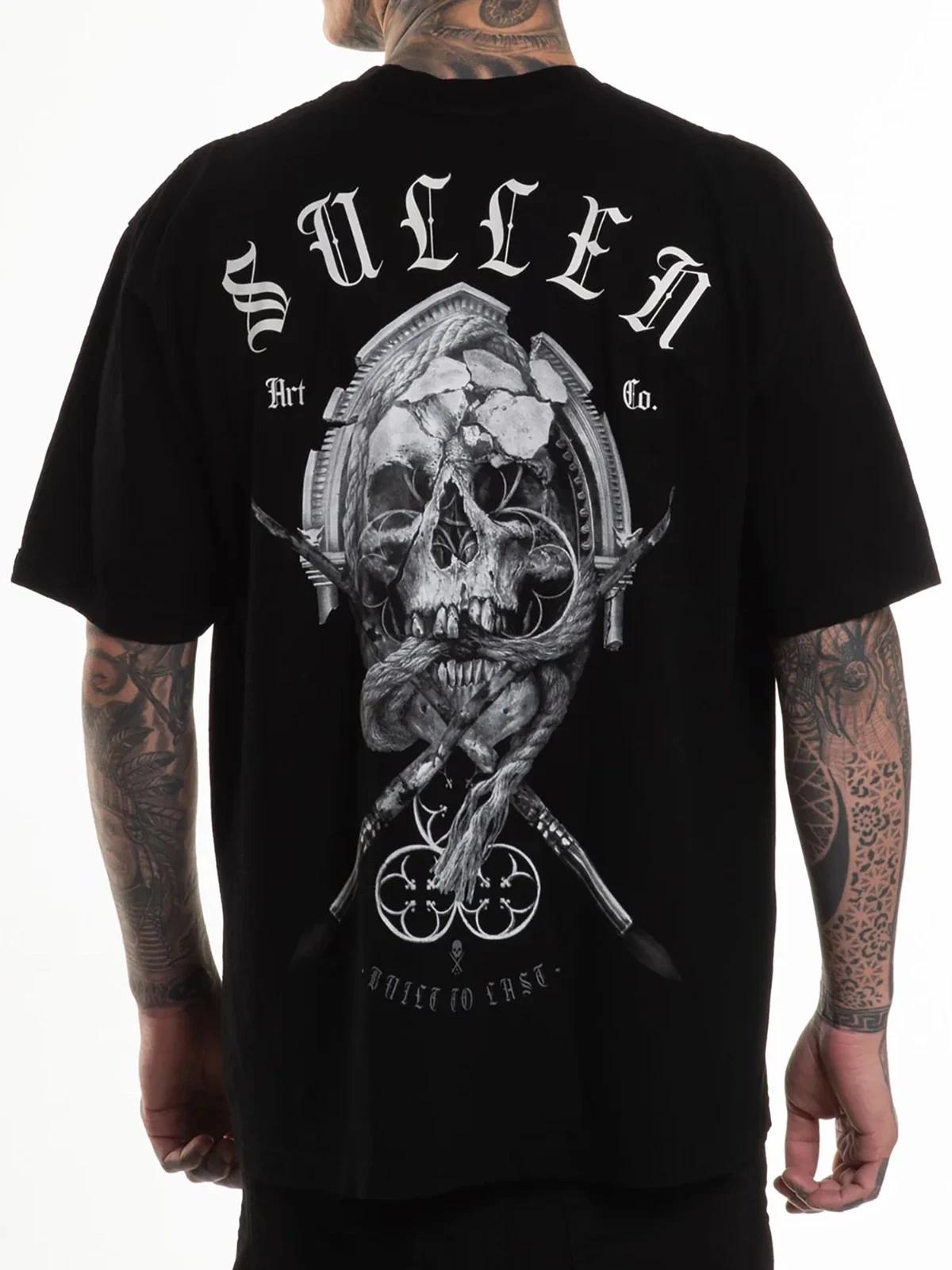 

Sullen Men s Oculus Badge Short Sleeve One Ton T-shirt Heavy Weight Relaxed Tee 2XL