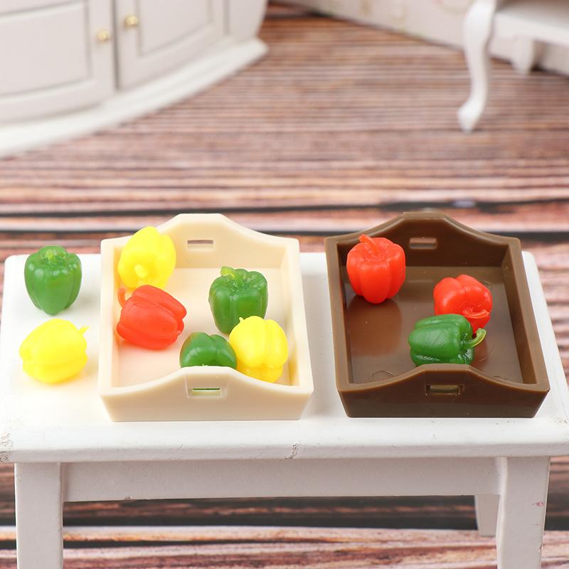 1/12 Dollhouse Fruit Food Tray Toys Dollhouse Mini Decorations Accessories
