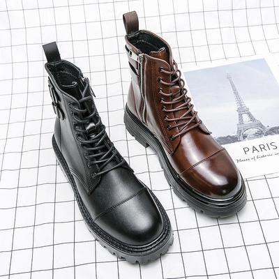 Stivaletti Chelsea autunno e inverno nuovi Stivaletti Martin stivaletti corti Stile britannico a mezza gamba punta tonda a gamba alta stivali in pelle