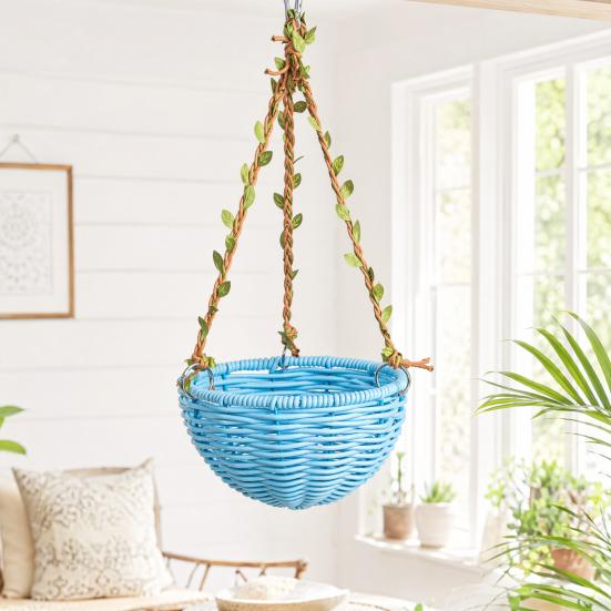 Parakeet Nest, Chewproof Plastic Frame Washable Small Bird House for Cage, Hanging Cozy Sleeping Nest, Woven Rattan Bird Nest with Metal Hooks