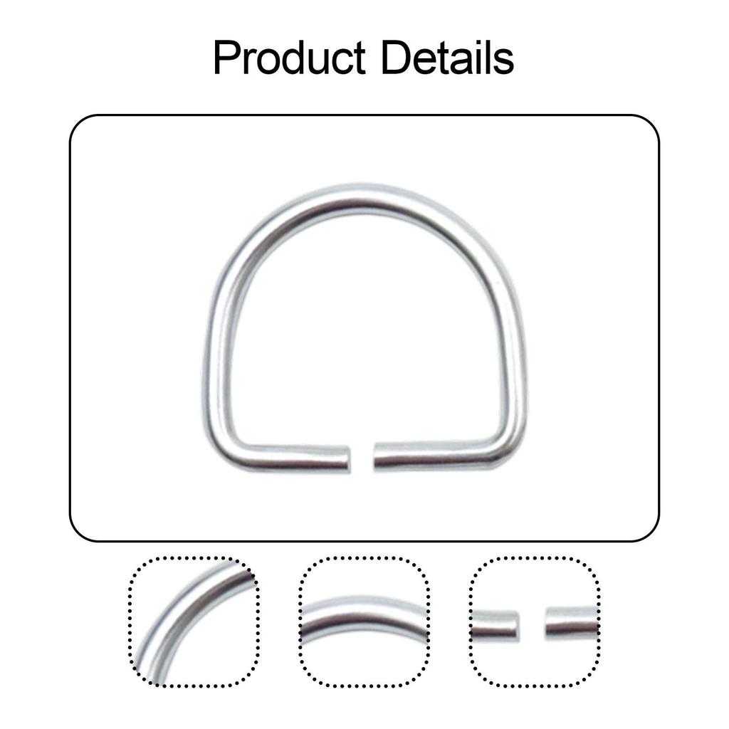 D Metal Stainless Steel Buckle Strap Connector Hardware for Diving Accessories Sewing Purse Making