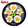 4/5 Pezzi Stampo per Frittata in Acciaio Inossidabile Antiaderente Stampo per Pancake e Frittata Set con Manico Stampo ad Anello per Uova per Cucinare
