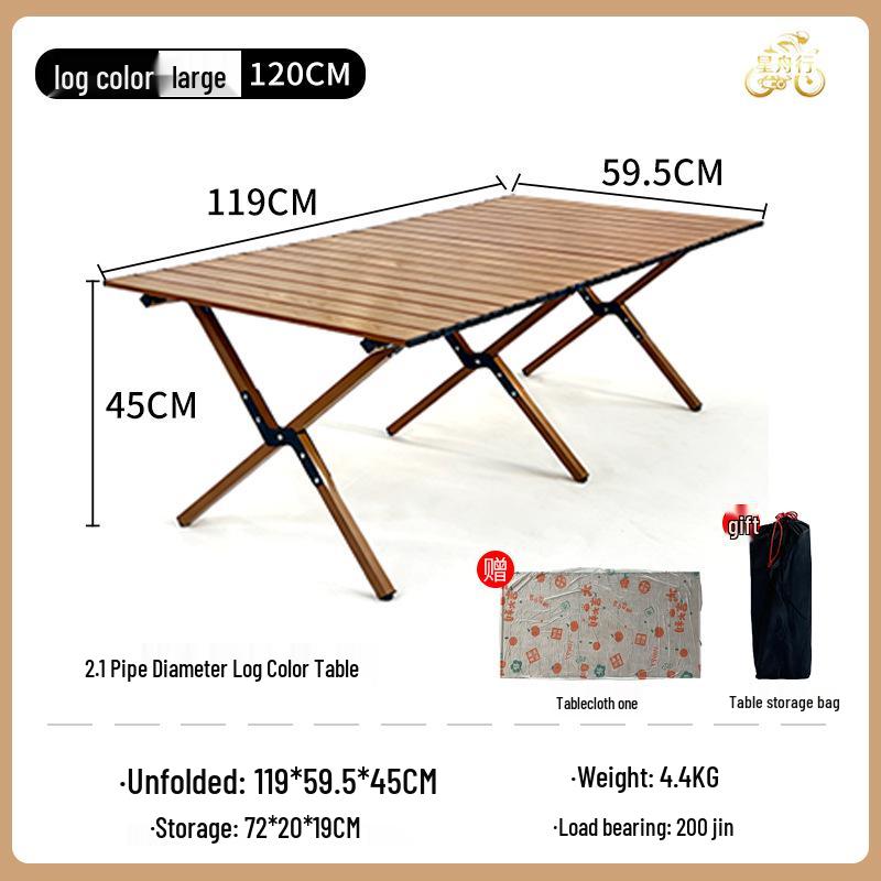 Portable Carbon Steel Foldable Picnic & Camping Table