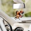 2D Funny Big Mouth Horse RearView Mirror Pendant Auto Interior Car Realistic Animal Hanging Ornament Car Interior  Accessories