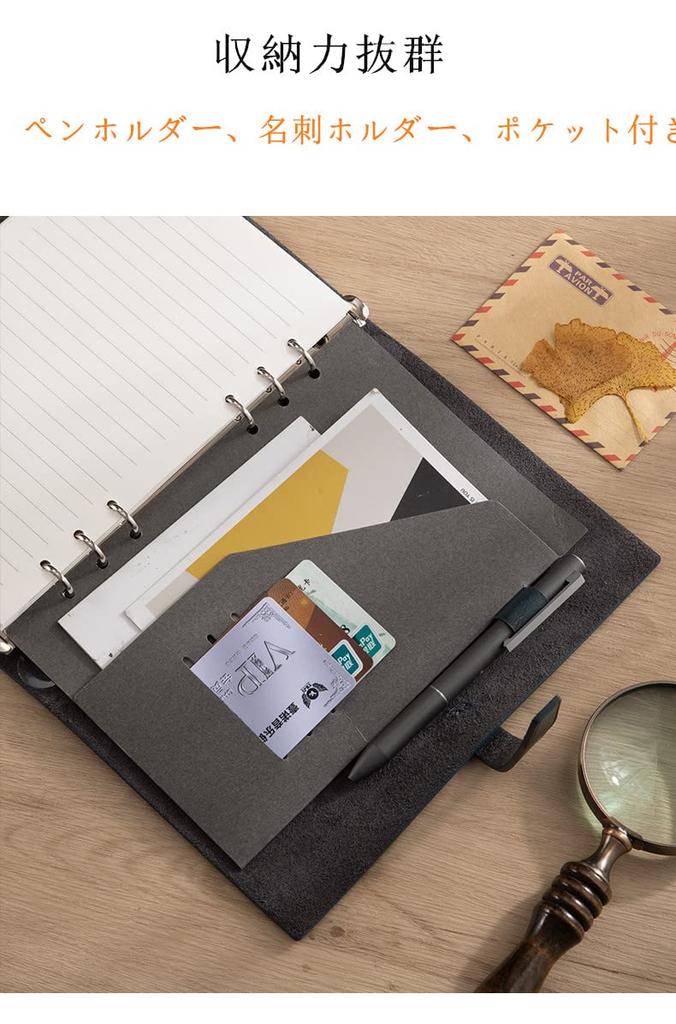 BazingaLife Genuine Leather System A6 with Card Perfect for Business Office Graduation Retirement New and Promotions Organizer, Size, Storage,