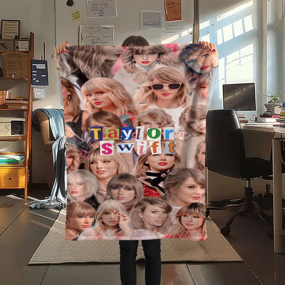 Taylor Swift printing Flannel Blanket Bedroom Sofa Camping Warm blanket Gifts for family and friends-MJ005