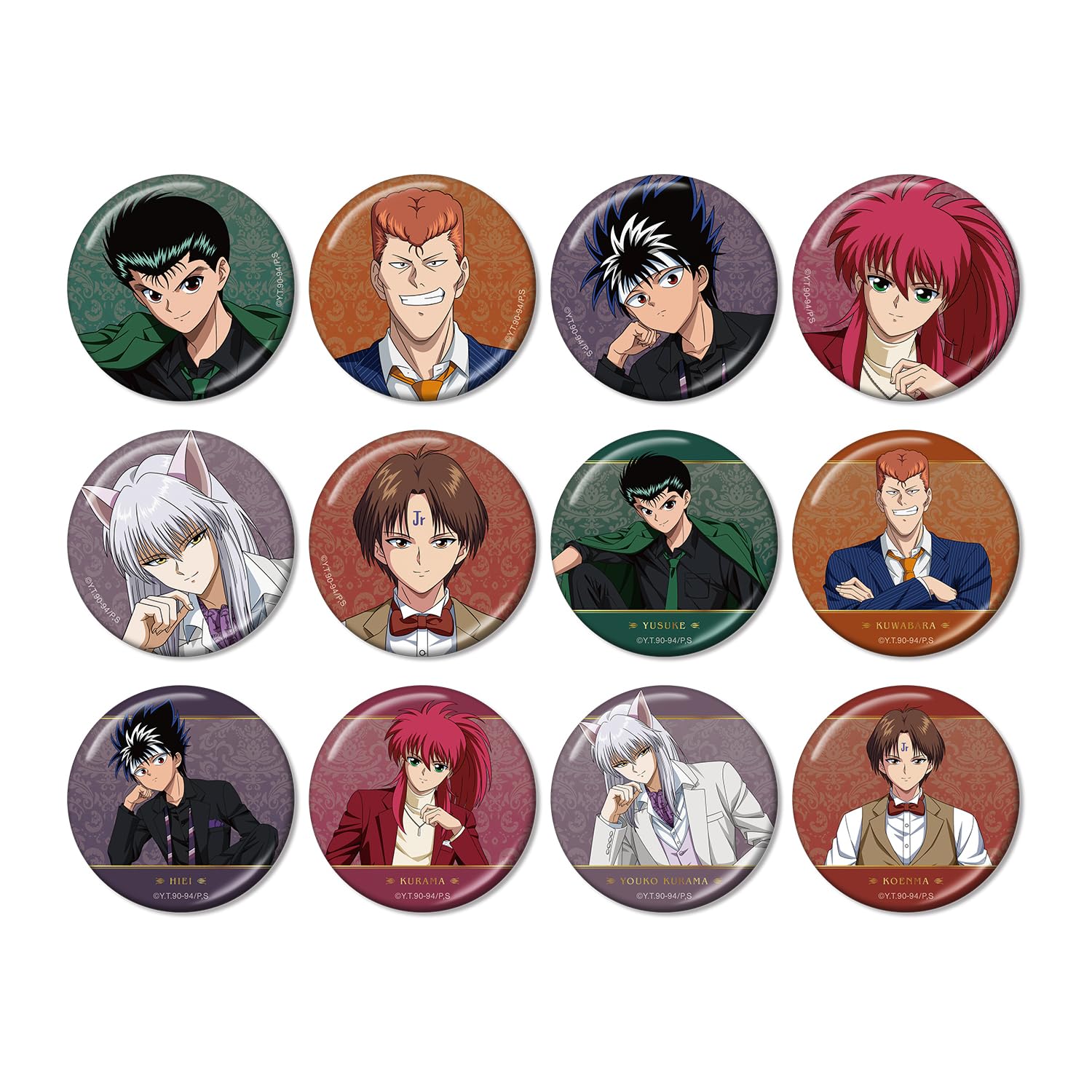 

YuYuHakusho Original Illustration Throne Ver. Trading Metallic Can Badge Box of 12