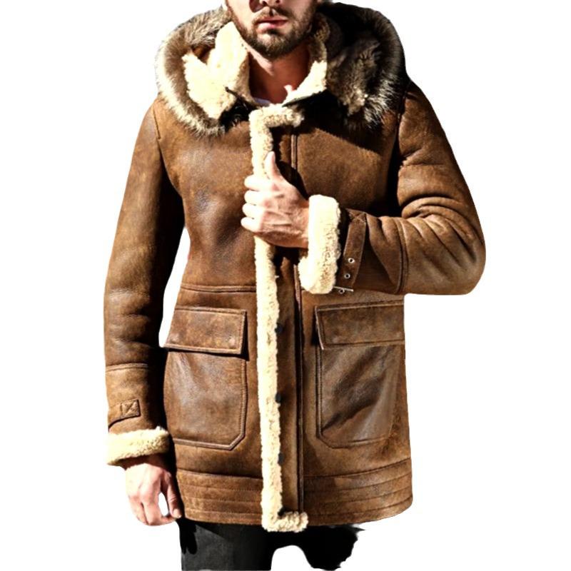 Men's Shearling Faux Leather Winter Jacket - 2026 Best Seller