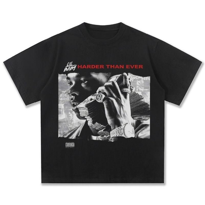 Versatile and Casual Tshirt with Pure Cotton Printed Americanstyle Retro Shortsleeved Street Loose Design Is Now Available