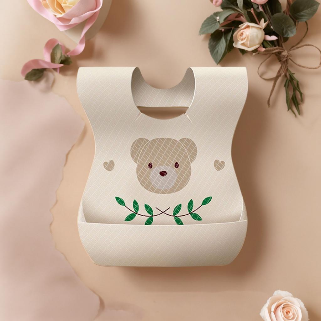 50pcs Soft Non Woven Fabric Baby Bibs Disposable Infant Bibs set for Busy Parents Seeking Convenient & Hygienic Solution