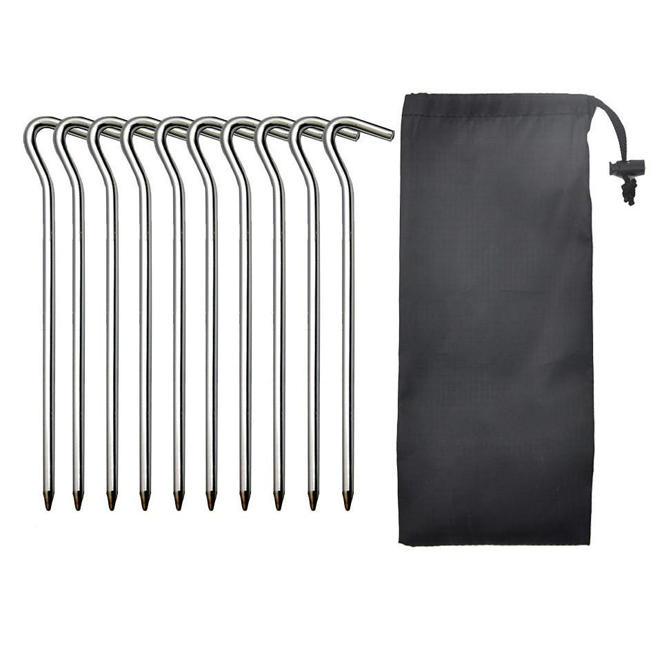 Aluminum Alloy Ground Stakes Set: Type 7 Wind Rope Hammer & Tent Tarp Accessories for Camping