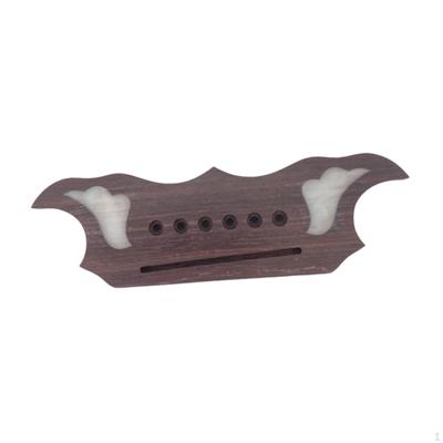 Rosewood Guitar Bridge 6 String,Saddle Slotted Spare Portable Musical Instruments Accessories