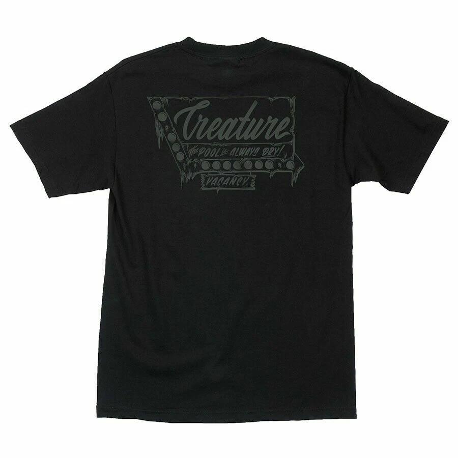 Creature VACANCY Skateboard T Shirt BLACK L