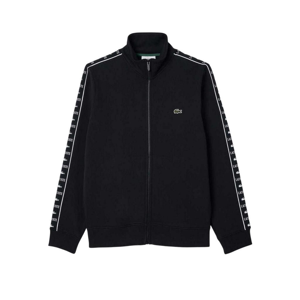 Lacoste Mens Stripe Full Zip Sweatshirt