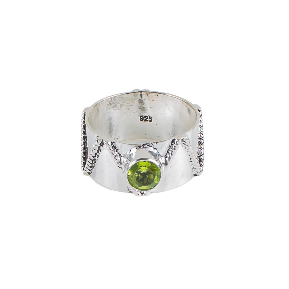 Green Peridot Gemstone 925 Sterling Silver Jewelry Handmade Ring For Women Gift RR-15-2
