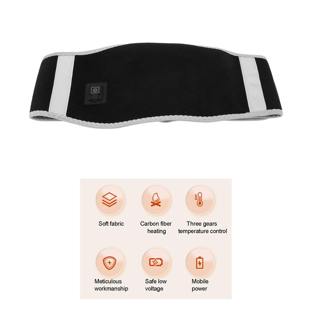 Lower Back Heating Pad Heated Therapy Waist Belt Wrap 3 Heat Settings Pain Relief for Back Waist