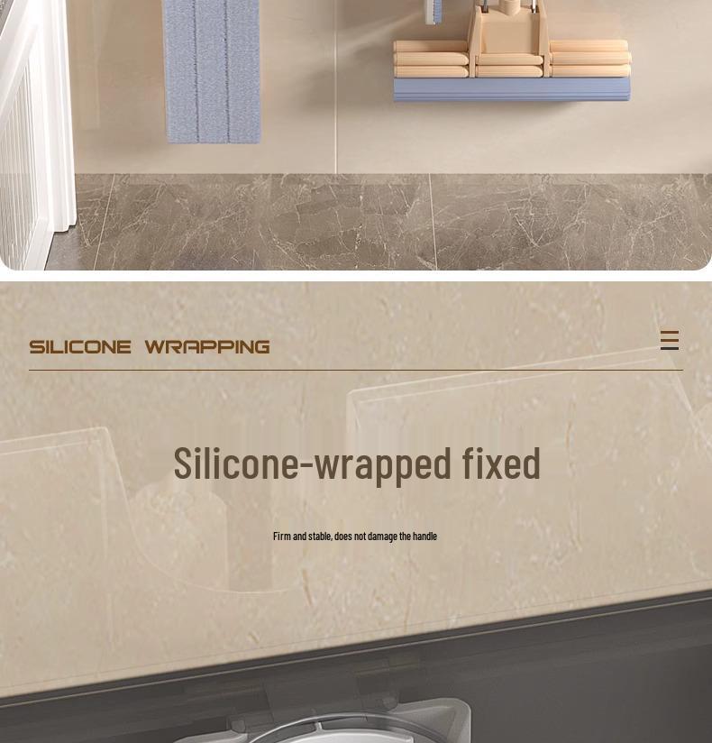 Wieszak ścienny na miotłę i mop: Rozwiązanie do zawieszania bez wiercenia na drzwiach łazienkowych lub toaletowych.