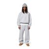 New Hooded Men's Women's Loose Suit With Drop Shoulder Ribbed Hem Sweatshirt Elastic Hidden Drawstring Waistband Sweatpants