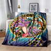 Dark Magician Cartoon Anime Throws Blanket Kids Super Soft Cute Blankt for Travel Couch Picnic Bed Flannel Blanket Birthday Gift