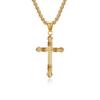 Vintage Punk Titanium Steel Cross Necklace Men's Niche Personality Trend Wear Stainless Steel Pendant Accessories