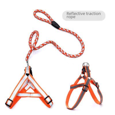 Reflektierendes geflochtenes Hundegeschirr- und Leinenset