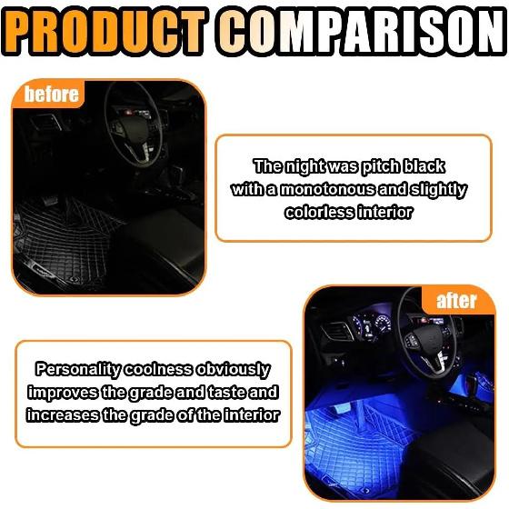 NEW LED Car Foot Light Ambient Light With USB Automotive Interior 12V Auto Interior Decorative Atmosphere Light Auto Accessorie