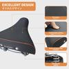 BOOSDEN Bicycle Replacement Compatible with City Bikes and Electric Extra Shock Absorbing Saddle, Pain-Free, Black, Soft, Large, Saddle, Bikes,