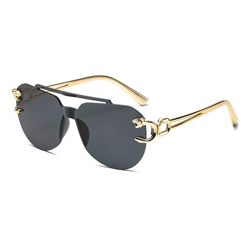 Vintage Rimless Men Sunglasses Trendy Pilot Gradient Outdoor Purple Shades Fashion Brand Women Sun Glasses For Driving