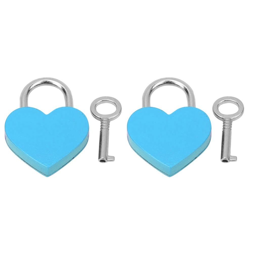 2pcs 2 Sets Metal Padlock 30x39mm Size Love Lock Padlock For Romantic Occasions синий