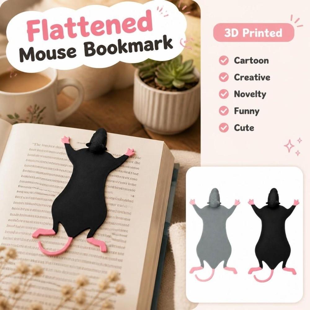 Cartoon 3D Animal Book Mark 3D Printed Book Page Marker Squished Animal Bookmark for Book Lovers
