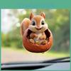 Cute Cartoon Acrylic Squirrel Car Accessory Keychain Ideal For Gift Giving