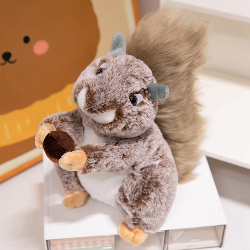 

Милая имитация белки кукла плюшевая игрушка маленькая белка хомяк кукла детская успокаивающая кукла подарок на день рождения 18cm